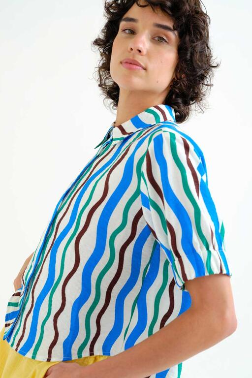 COMPAÑÍA FANTÁSTICA | DINA WAVEY BLOUSE - MULTI