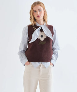 COMPAÑÍA FANTÁSTICA | TINE FLOWER VEST - BROWN