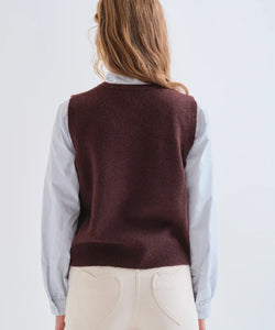 COMPAÑÍA FANTÁSTICA | TINE FLOWER VEST - BROWN