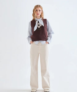 COMPAÑÍA FANTÁSTICA | TINE FLOWER VEST - BROWN