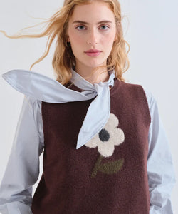 COMPAÑÍA FANTÁSTICA | TINE FLOWER VEST - BROWN