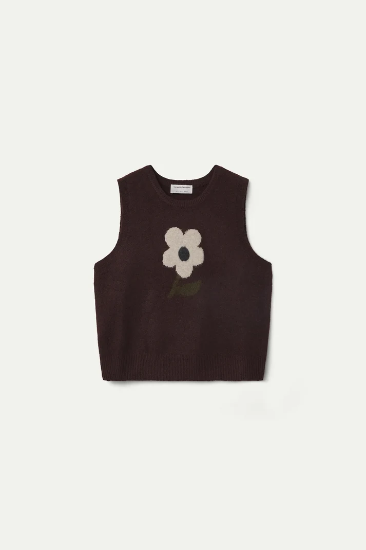 COMPAÑÍA FANTÁSTICA | TINE FLOWER VEST - BROWN