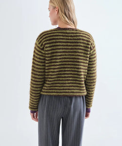 COMPAÑÍA FANTÁSTICA | SUUS STRIPED CARDIGAN - BROWN/GREEN