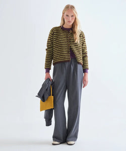 COMPAÑÍA FANTÁSTICA | SUUS STRIPED CARDIGAN - BROWN/GREEN