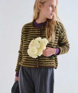 COMPAÑÍA FANTÁSTICA | SUUS STRIPED CARDIGAN - BROWN/GREEN