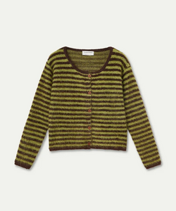 COMPAÑÍA FANTÁSTICA | SUUS STRIPED CARDIGAN - BROWN/GREEN