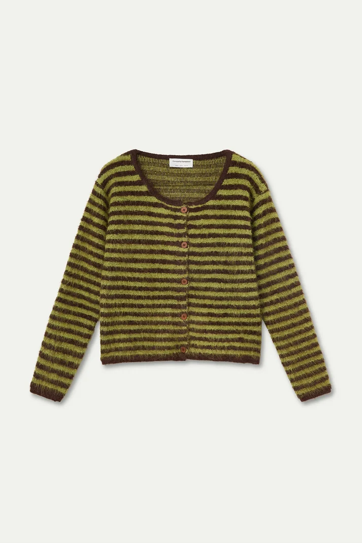 COMPAÑÍA FANTÁSTICA | SUUS STRIPED CARDIGAN - BROWN/GREEN