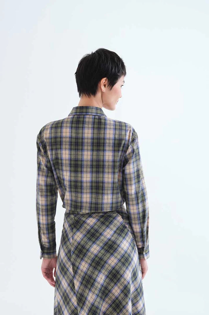 COMPAÑÍA FANTÁSTICA | LONNI CHECKED SHIRT - GREEN