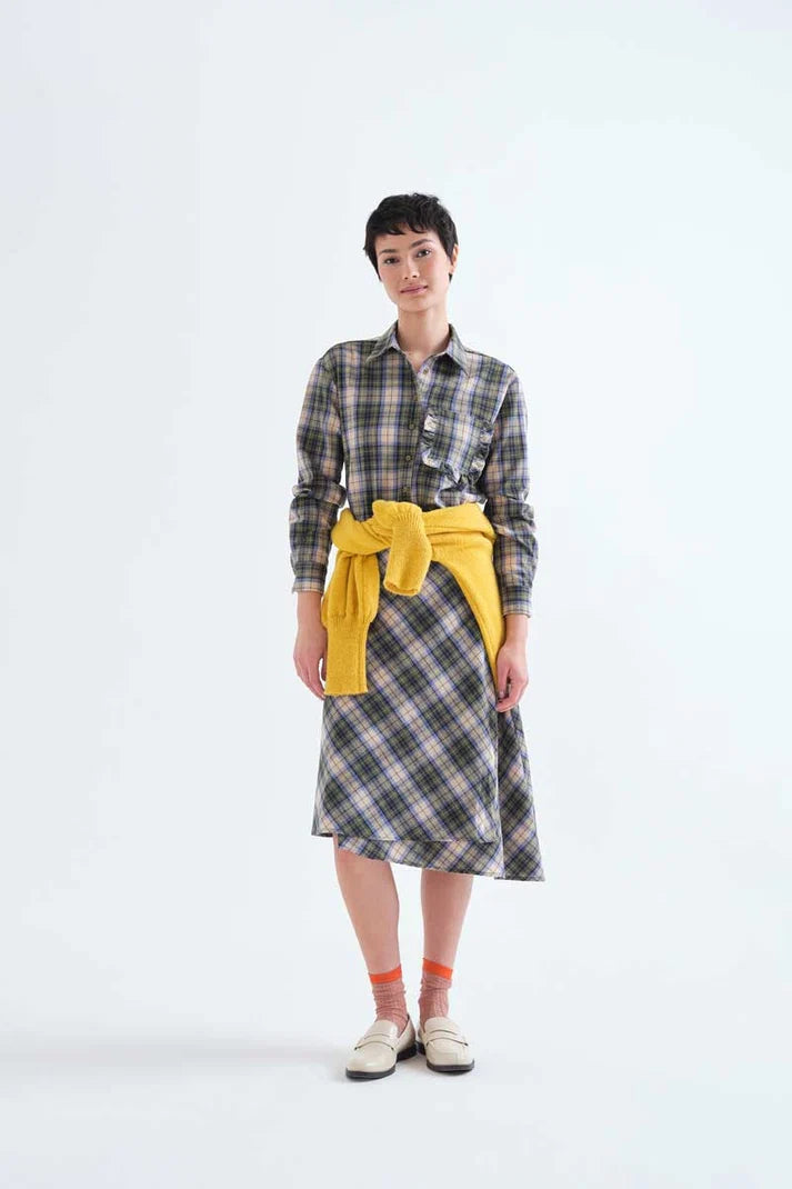 COMPAÑÍA FANTÁSTICA | LONNI CHECKED SHIRT - GREEN