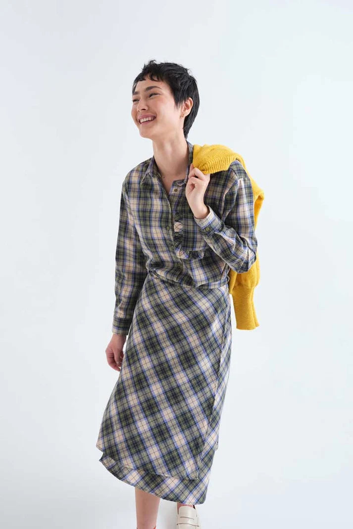 COMPAÑÍA FANTÁSTICA | LONNI CHECKED SHIRT - GREEN