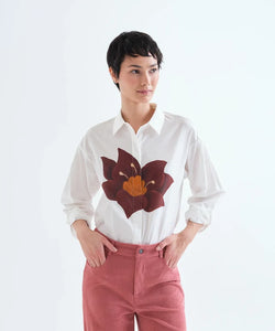 COMPAÑÍA FANTÁSTICA | PRINTED FLOWER BLOUSE - WHITE