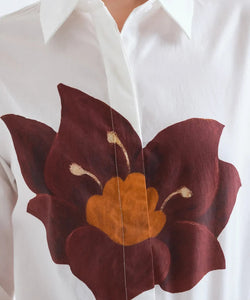 COMPAÑÍA FANTÁSTICA | PRINTED FLOWER BLOUSE - WHITE