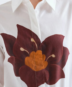 COMPAÑÍA FANTÁSTICA | PRINTED FLOWER BLOUSE - WHITE