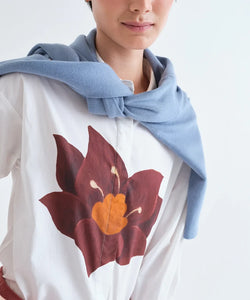 COMPAÑÍA FANTÁSTICA | PRINTED FLOWER BLOUSE - WHITE