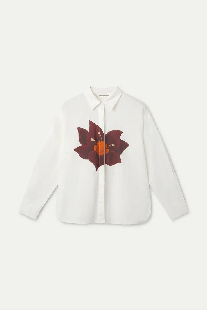 COMPAÑÍA FANTÁSTICA | PRINTED FLOWER BLOUSE - WHITE