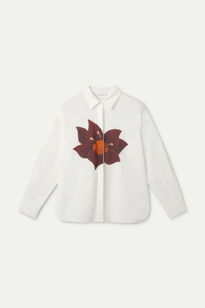 COMPAÑÍA FANTÁSTICA | PRINTED FLOWER BLOUSE - WHITE