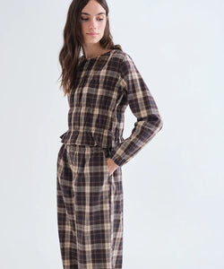 COMPAÑÍA FANTÁSTICA | BO CHECKED TOP - BROWN