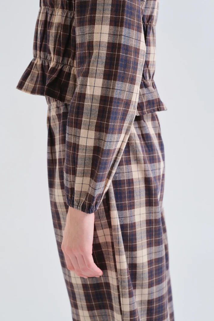 COMPAÑÍA FANTÁSTICA | BO CHECKED TOP - BROWN