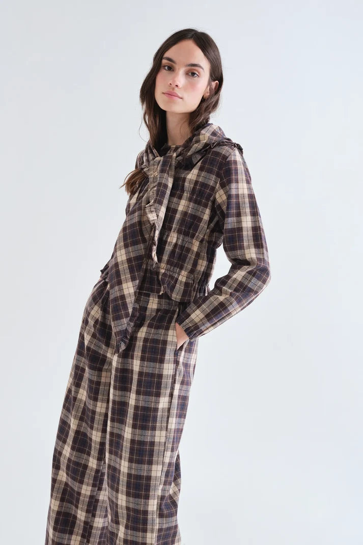 COMPAÑÍA FANTÁSTICA | BO CHECKED TOP - BROWN