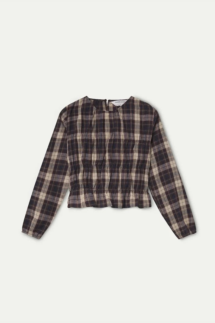 COMPAÑÍA FANTÁSTICA | BO CHECKED TOP - BROWN