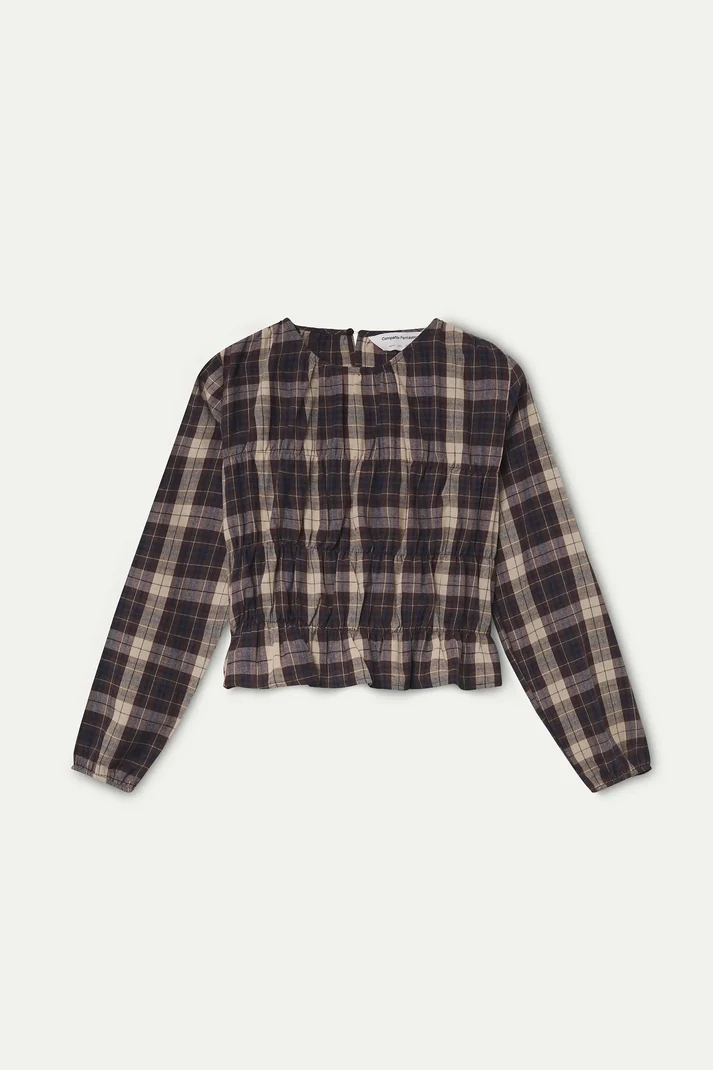 COMPAÑÍA FANTÁSTICA | BO CHECKED TOP - BROWN