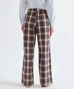 COMPAÑÍA FANTÁSTICA | BO CHECKED TROUSERS - BROWN
