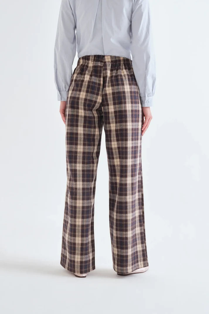 COMPAÑÍA FANTÁSTICA | BO CHECKED TROUSERS - BROWN