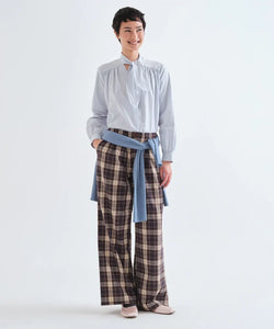 COMPAÑÍA FANTÁSTICA | BO CHECKED TROUSERS - BROWN