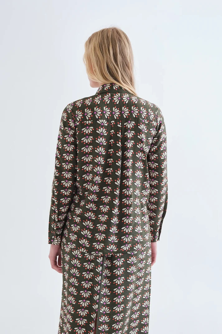 COMPAÑÍA FANTÁSTICA | JOSHY GEOMETRIC BLOUSE - GREEN