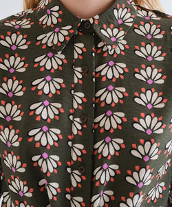COMPAÑÍA FANTÁSTICA | JOSHY GEOMETRIC BLOUSE - GREEN