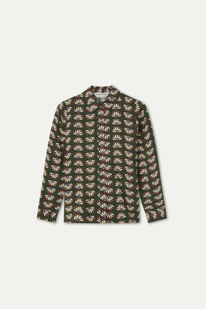 COMPAÑÍA FANTÁSTICA | JOSHY GEOMETRIC BLOUSE - GREEN