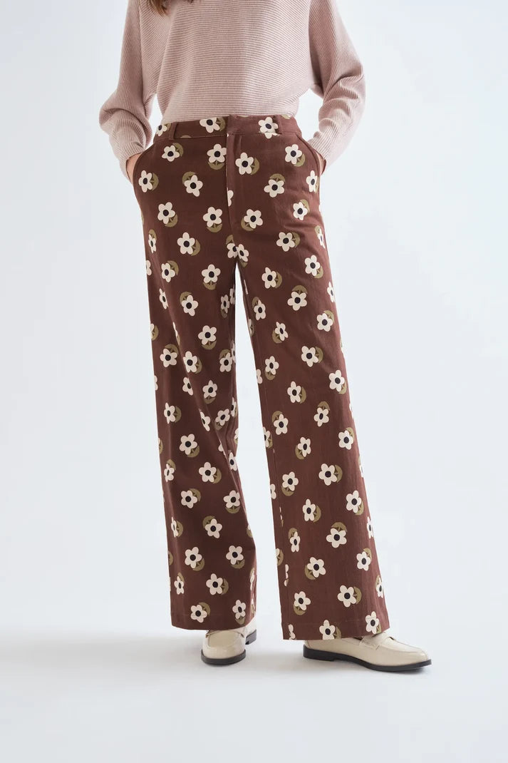 COMPAÑÍA FANTÁSTICA | FRIEKE PRINTED PANTS - BROWN