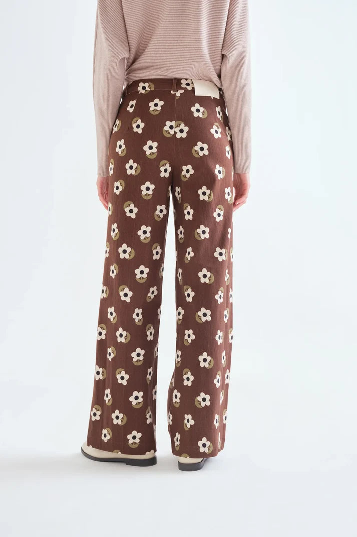 COMPAÑÍA FANTÁSTICA | FRIEKE PRINTED PANTS - BROWN