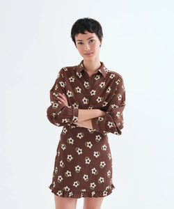 COMPAÑÍA FANTÁSTICA | FRIEKE PRINTED BLOUSE - BROWN