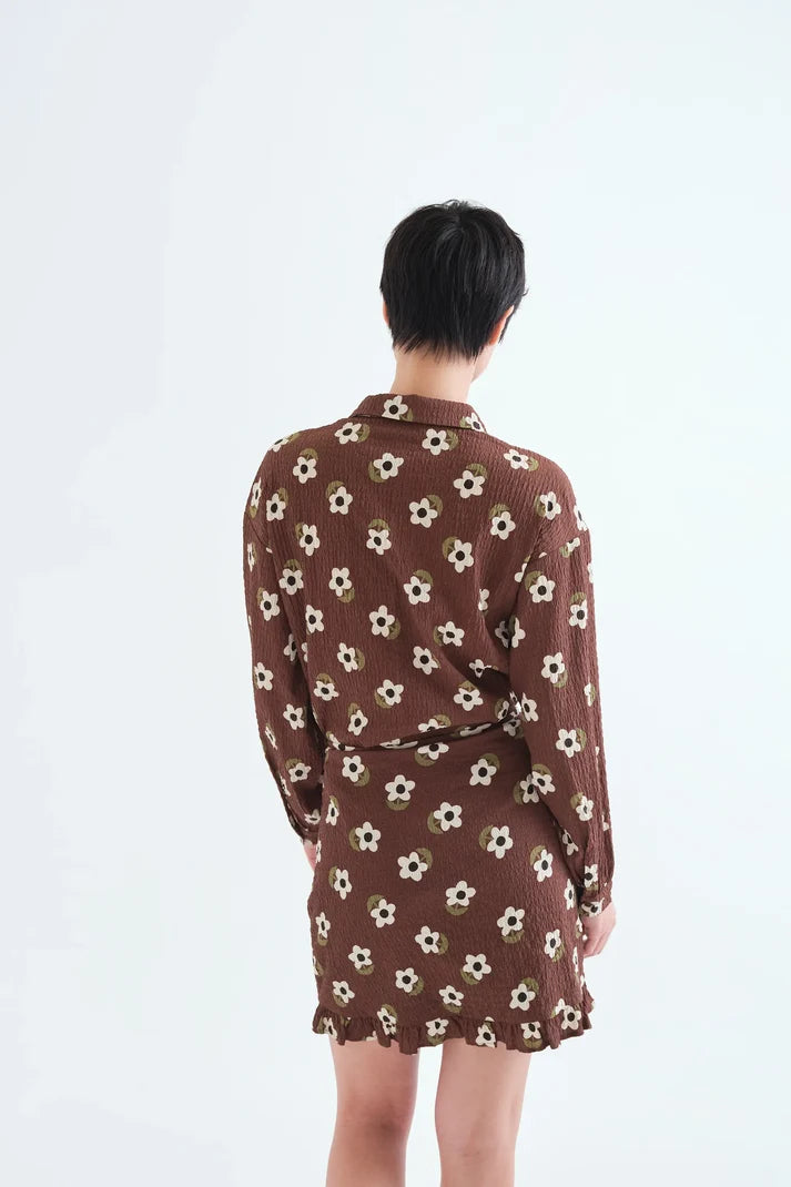 COMPAÑÍA FANTÁSTICA | FRIEKE PRINTED BLOUSE - BROWN