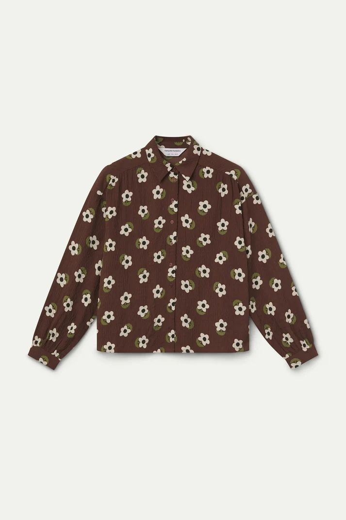 COMPAÑÍA FANTÁSTICA | FRIEKE PRINTED BLOUSE - BROWN