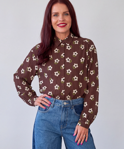COMPAÑÍA FANTÁSTICA | FRIEKE PRINTED BLOUSE - BROWN