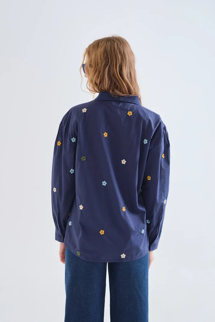 COMPAÑÍA FANTÁSTICA | MAGGY EMBROIDERY BLOUSE - BLUE