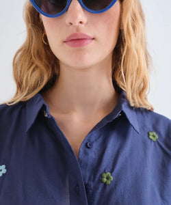 COMPAÑÍA FANTÁSTICA | MAGGY EMBROIDERY BLOUSE - BLUE