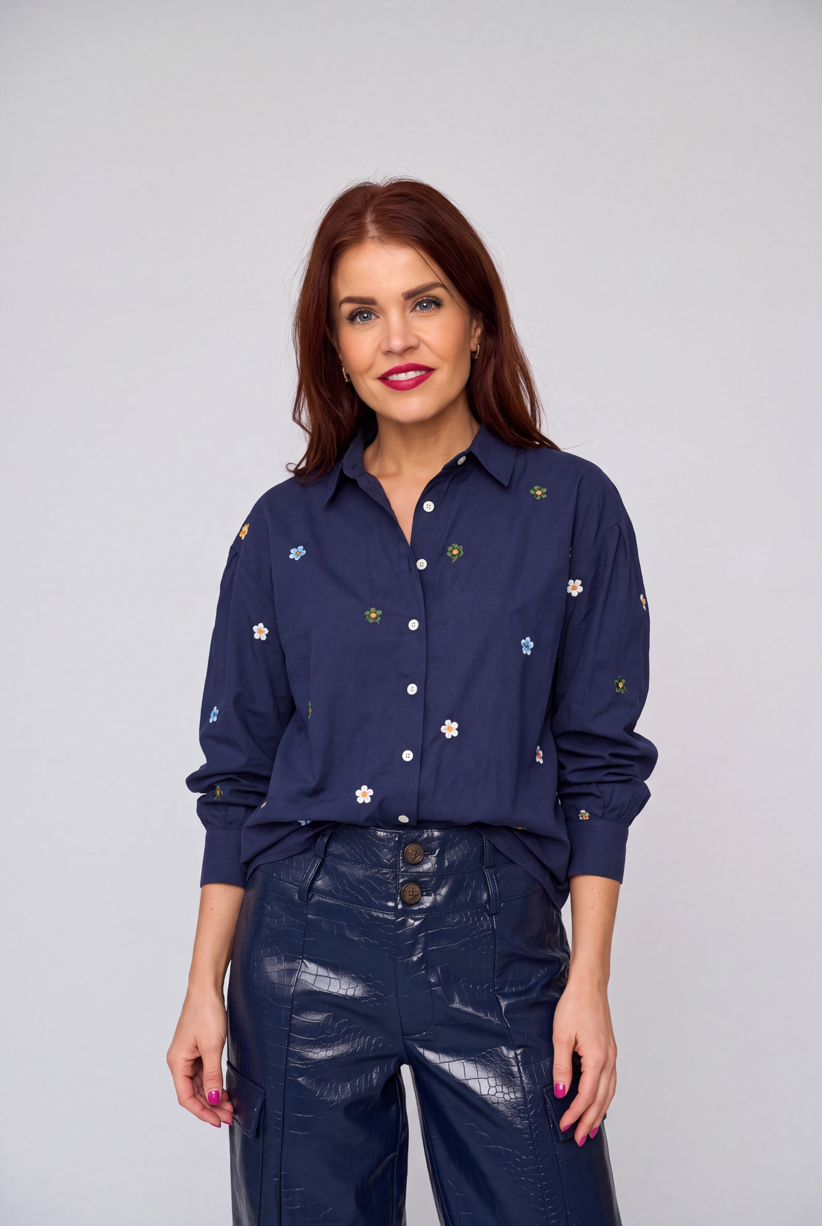 COMPAÑÍA FANTÁSTICA | MAGGY EMBROIDERY BLOUSE - BLUE