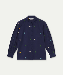 COMPAÑÍA FANTÁSTICA | MAGGY EMBROIDERY BLOUSE - BLUE