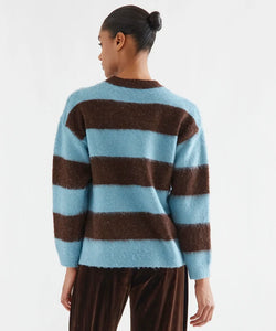 COMPAÑÍA FANTÁSTICA | BOBBIE STRIPED KNIT - BLUE/BROWN