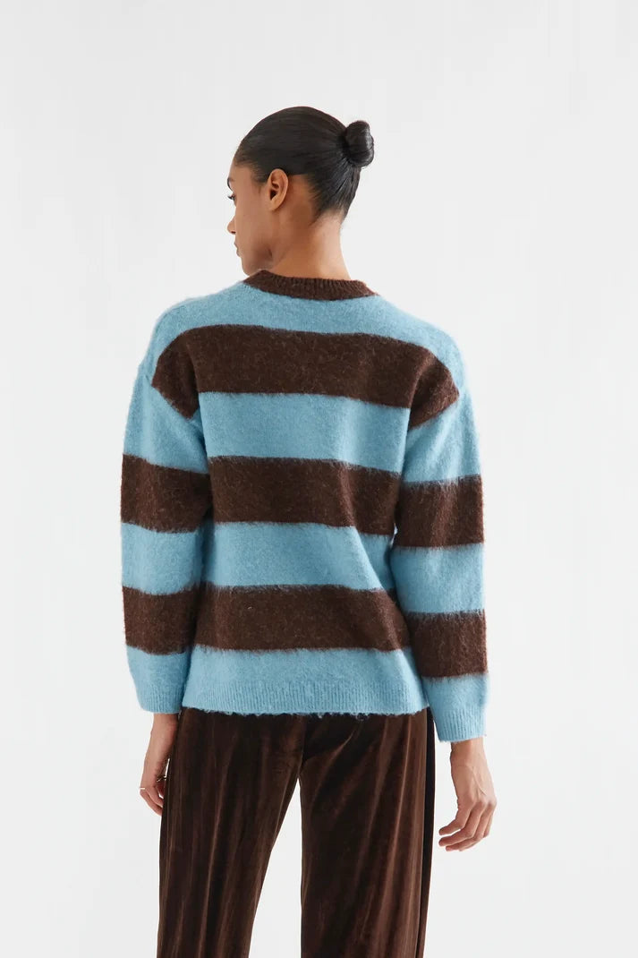 COMPAÑÍA FANTÁSTICA | BOBBIE STRIPED KNIT - BLUE/BROWN