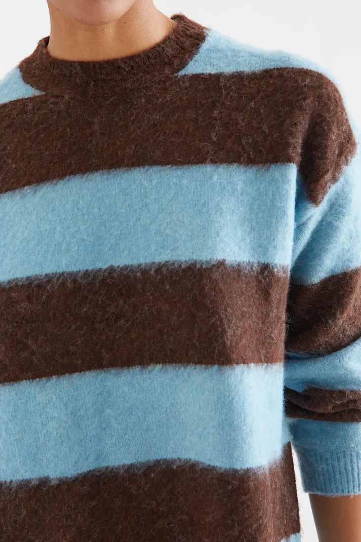 COMPAÑÍA FANTÁSTICA | BOBBIE STRIPED KNIT - BLUE/BROWN