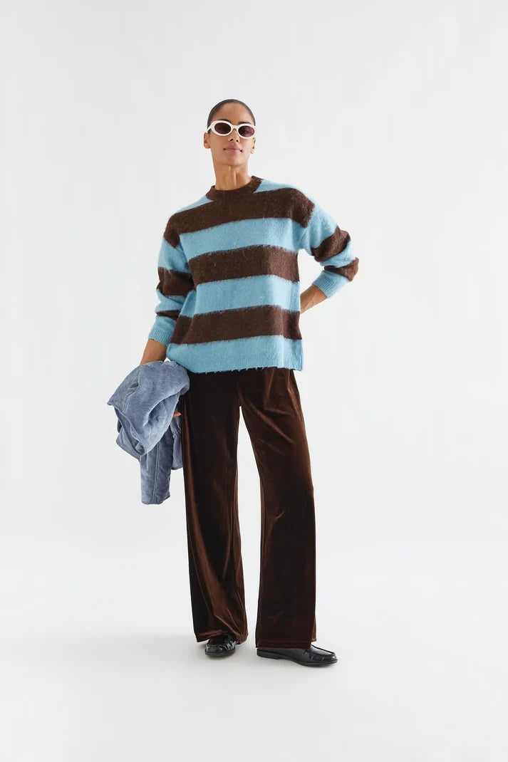 COMPAÑÍA FANTÁSTICA | BOBBIE STRIPED KNIT - BLUE/BROWN