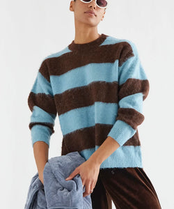 COMPAÑÍA FANTÁSTICA | BOBBIE STRIPED KNIT - BLUE/BROWN