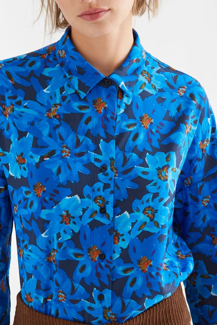 COMPAÑÍA FANTÁSTICA | THIRZA PRINTED BLOUSE - BLUE