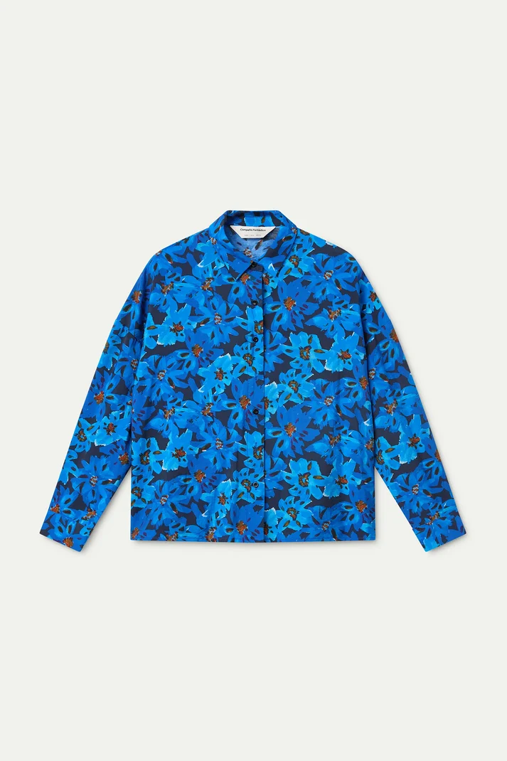 COMPAÑÍA FANTÁSTICA | THIRZA PRINTED BLOUSE - BLUE