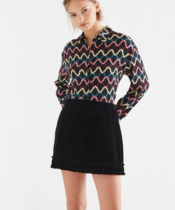 COMPAÑÍA FANTÁSTICA | FLEUR PRINTED BLOUSE - BLACK
