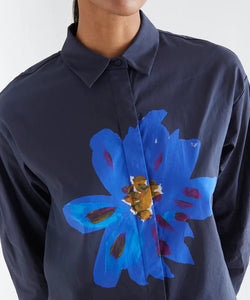 COMPAÑÍA FANTÁSTICA | PRINTED FLOWER BLOUSE - BLUE